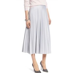 Halogen (Nordstrom) Metallic Pleat Midi Skirt